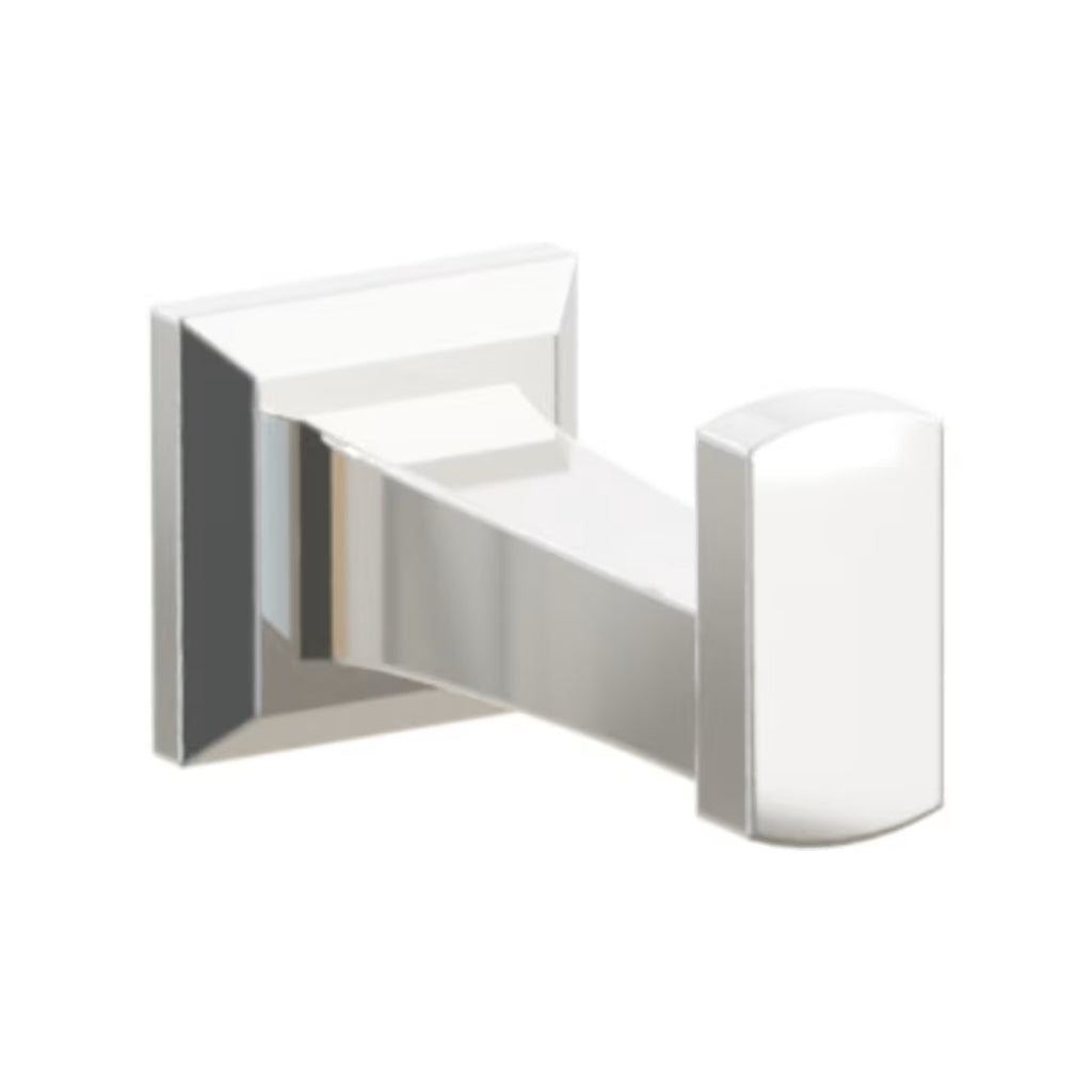 EMTEK Transitional Flared Brass Single Robe Hook with Rosette