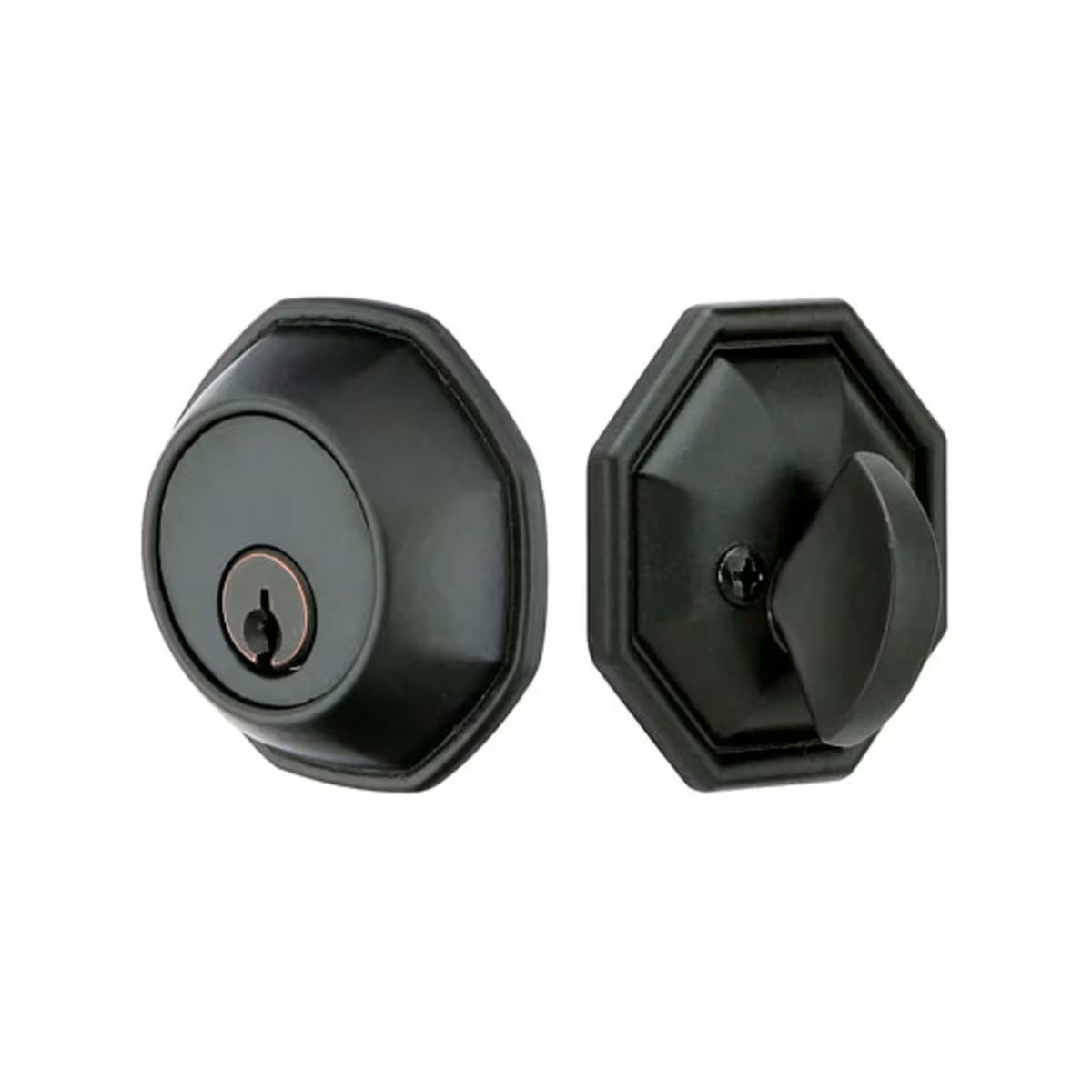 EMTEK Octagon Tuscany Bronze Keyed Deadbolt