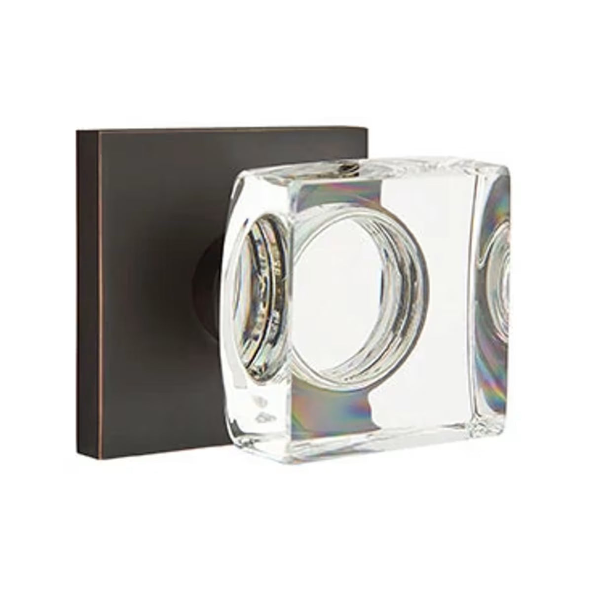 EMTEK Modern Square Glass Knob