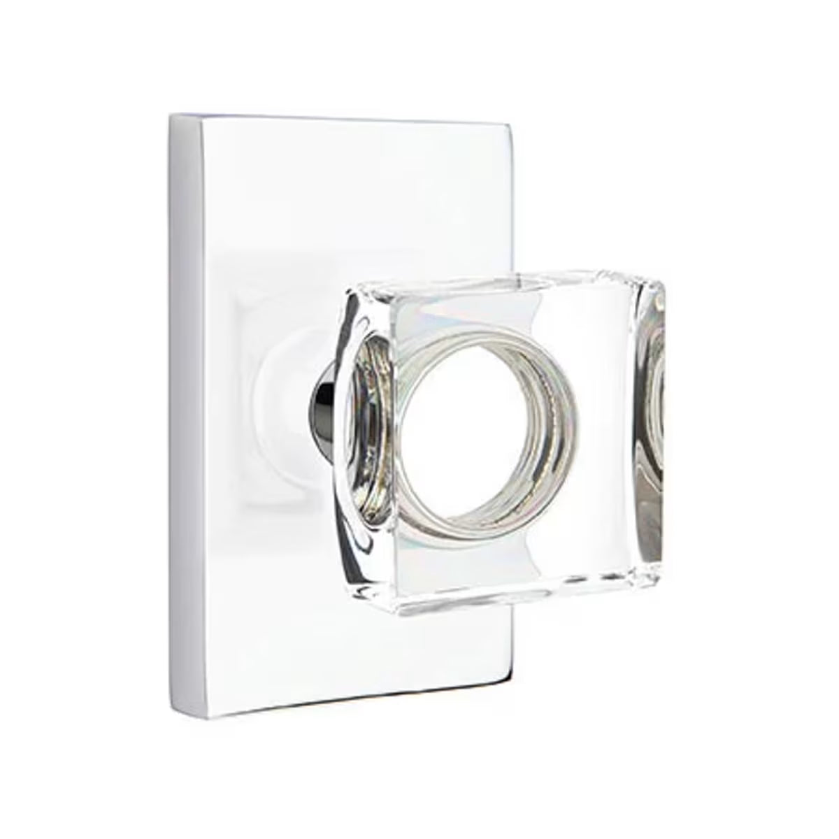 EMTEK Modern Square Glass Knob