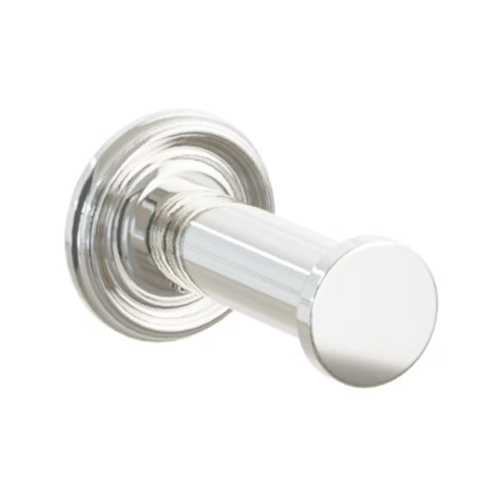 EMTEK Modern Tubular Brass Single Robe Hook With Rosette