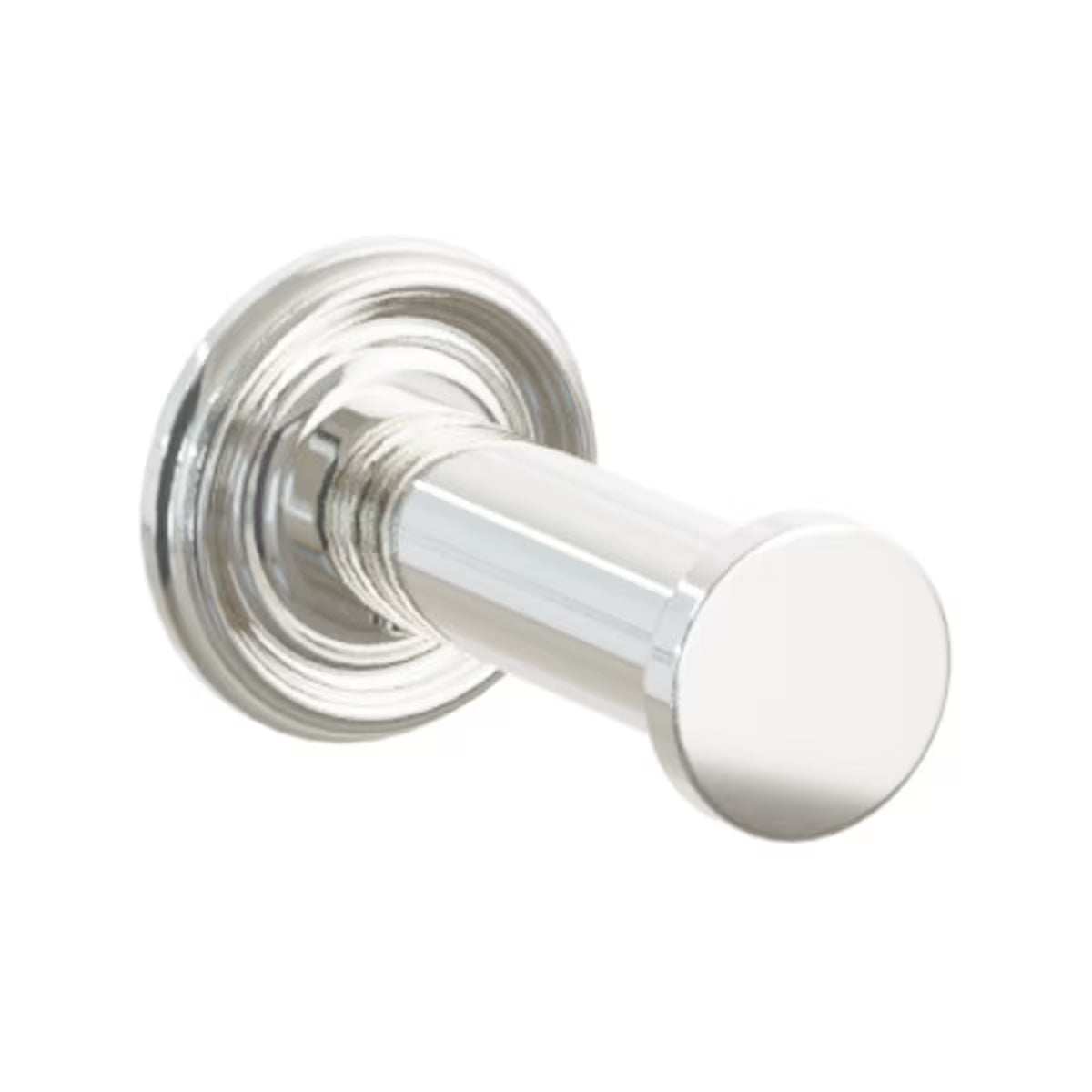 EMTEK Modern Tubular Brass Single Robe Hook With Rosette
