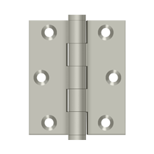 DELTANA 3-1/2" x 3-1/2" Square Corner Solid Brass Hinge