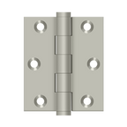 DELTANA 3-1/2" x 3-1/2" Square Corner Solid Brass Hinge