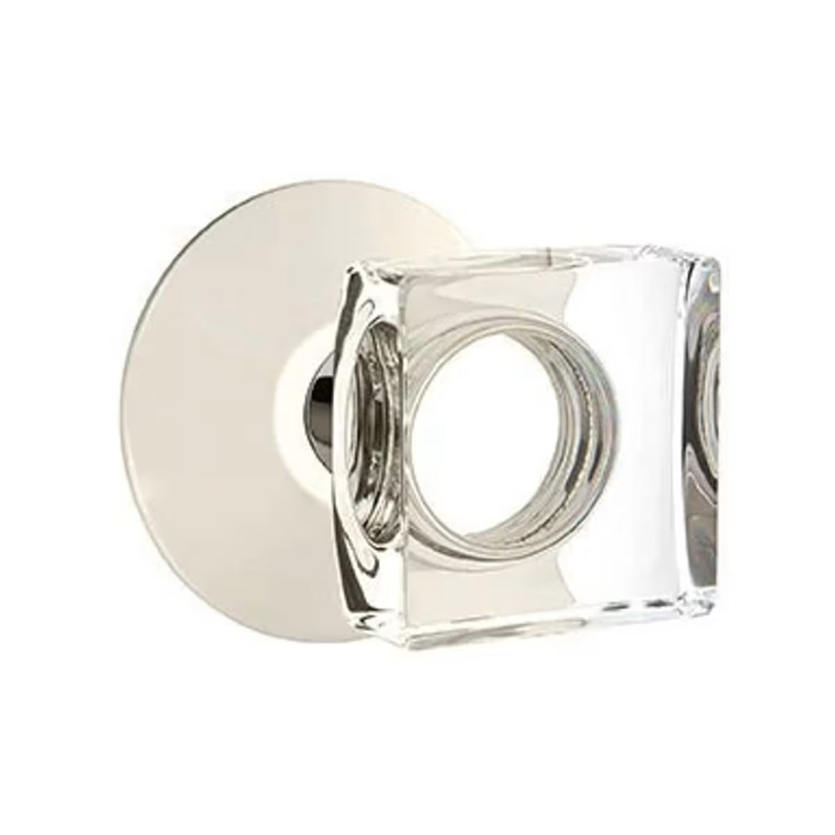 EMTEK Modern Square Glass Knob