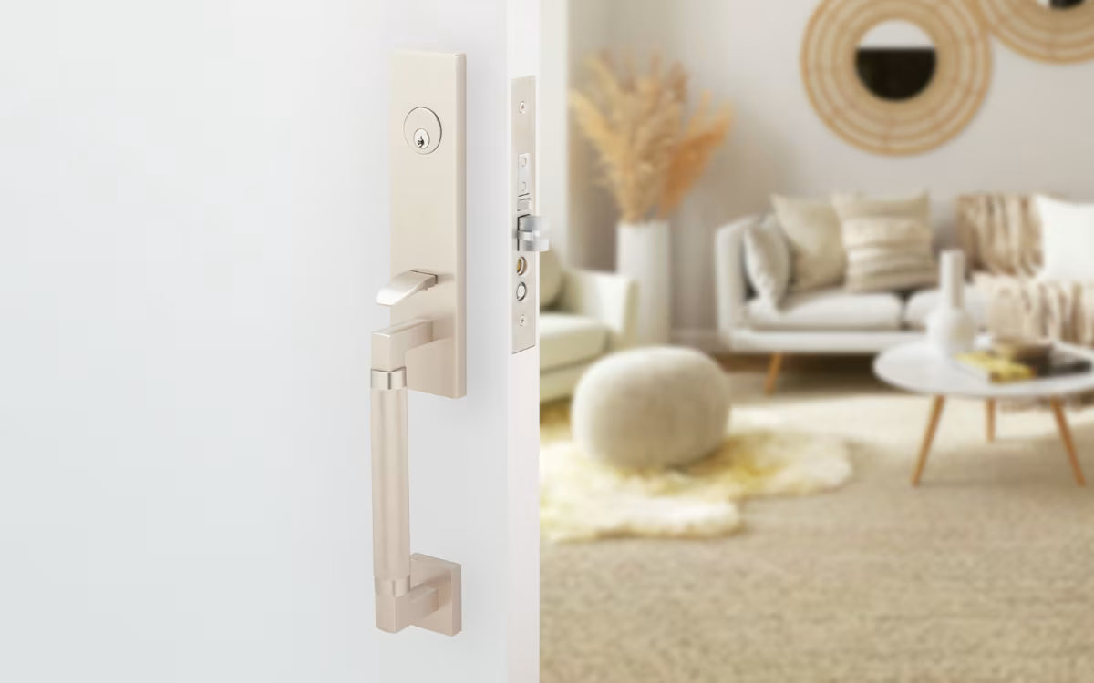 EMTEK Hercules Smooth Monolithic Mortise Entry Set