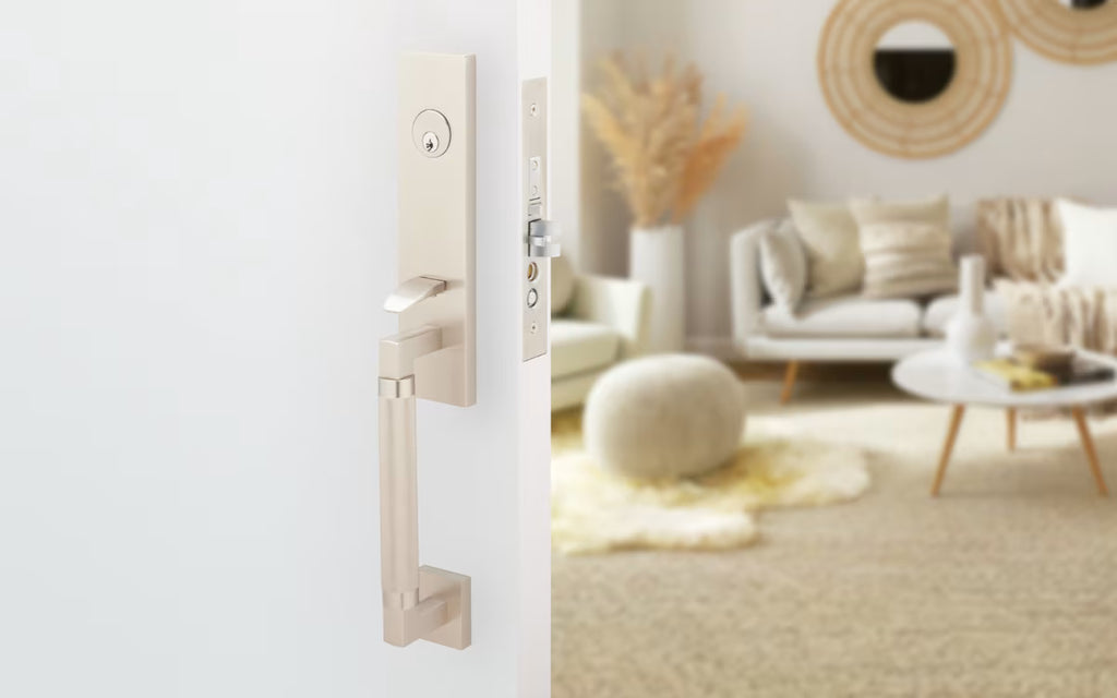 EMTEK Hercules Knurled Monolithic Mortise Entry Set