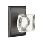 EMTEK Modern Square Glass Knob