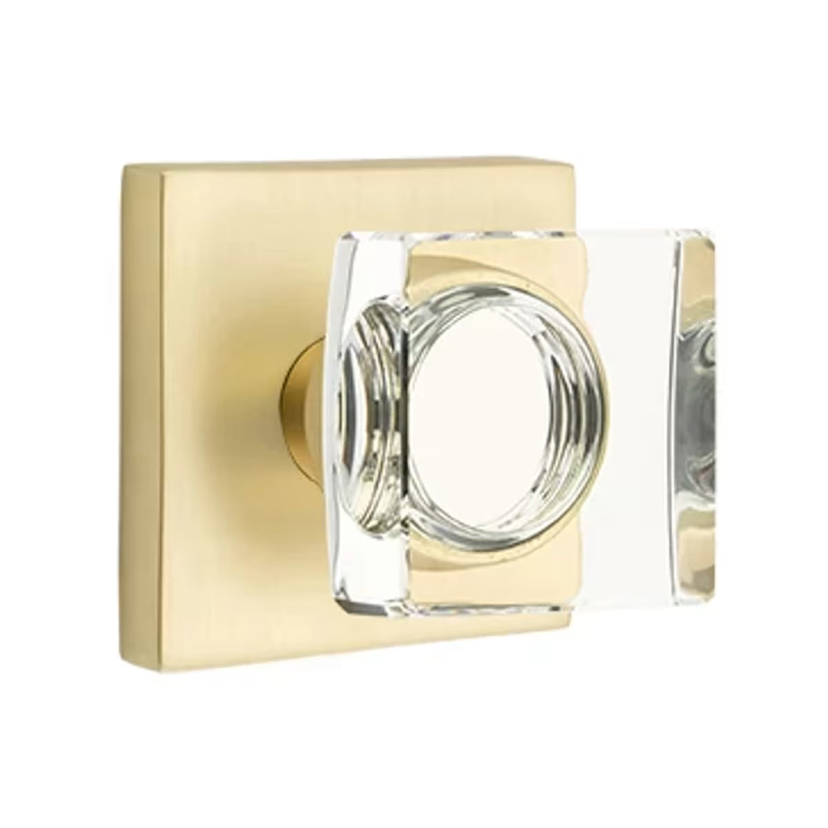 EMTEK Modern Square Glass Knob